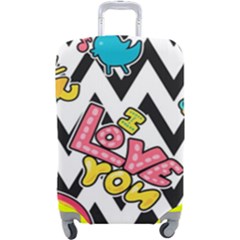 Vector Romantic Love Seamless Pattern Luggage Cover (large)