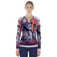 Ai Generator T Hirt Design V-neck Long Sleeve Top