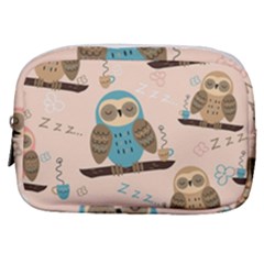 Seamless Pattern Owls Dream Cute Style Pajama Fabric Make Up Pouch (small)
