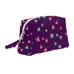 Colorful Stars Hearts Seamless Vector Pattern Wristlet Pouch Bag (medium) by Apen