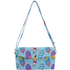 Cute Kawaii Ice Cream Seamless Pattern Removable Strap Clutch Bag by Apen
