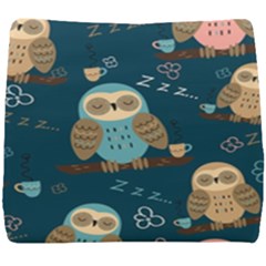 Seamless Pattern Owls Dreaming Seat Cushion by Apen