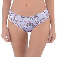 Seamless Pattern With Cute Rabbit Character Reversible Classic Bikini Bottoms by Apen