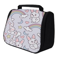 Seamless Pattern With Cute Rabbit Character Full Print Travel Pouch (small)