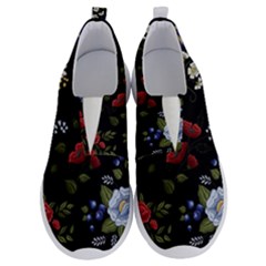 Floral Folk Fashion Ornamental Embroidery Pattern No Lace Lightweight Shoes