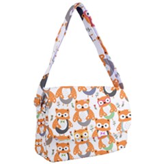 Cute Colorful Owl Cartoon Seamless Pattern Courier Bag by Apen