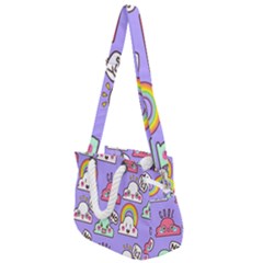 Cloud Seamless Pattern Rope Handles Shoulder Strap Bag