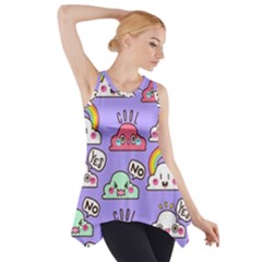 Cloud Seamless Pattern Side Drop Tank Tunic