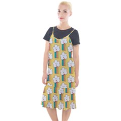 Smile Cloud Rainbow Pattern Yellow Camis Fishtail Dress by Apen