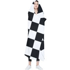 Chess Board Background Design Wearable Blanket by Apen