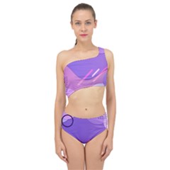 Colorful Labstract Wallpaper Theme Spliced Up Two Piece Swimsuit