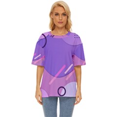 Colorful Labstract Wallpaper Theme Oversized Basic T-shirt by Apen