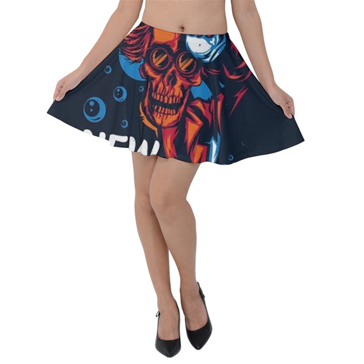 Make devil discovery  Velvet Skater Skirt