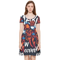 Make Devil Discovery  Inside Out Cap Sleeve Dress