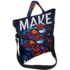 Make Devil Discovery  Fold Over Handle Tote Bag