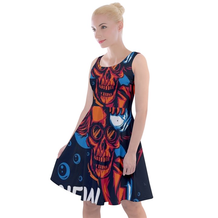 Make devil discovery  Knee Length Skater Dress