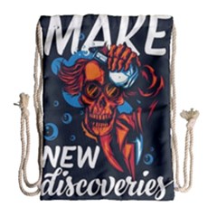 Make Devil Discovery  Drawstring Bag (large) by Saikumar