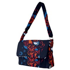 Make Devil Discovery  Full Print Messenger Bag (m)