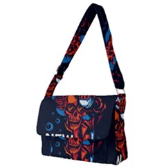 Make Devil Discovery  Full Print Messenger Bag (l) by Saikumar