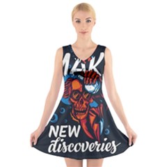 Make Devil Discovery  V-neck Sleeveless Dress by Saikumar