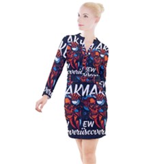 Make Devil Discovery  Button Long Sleeve Dress by Saikumar