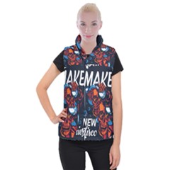 Make Devil Discovery  Women s Button Up Vest by Saikumar