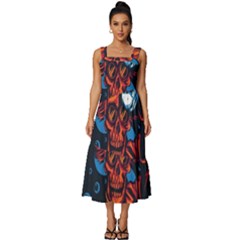 Make Devil Discovery  Square Neckline Tiered Midi Dress by Saikumar