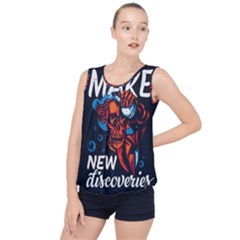 Make Devil Discovery  Bubble Hem Chiffon Tank Top by Saikumar