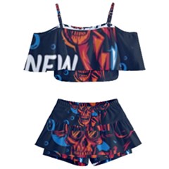 Make Devil Discovery  Kids  Off Shoulder Skirt Bikini by Saikumar