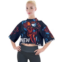 Make Devil Discovery  Mock Neck T-shirt by Saikumar