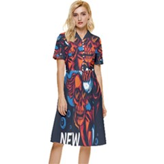 Dont Fear Button Top Knee Length Dress