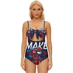 Dont Fear Knot Front One-piece Swimsuit by Saikumar