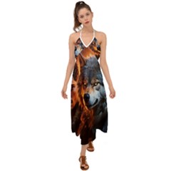 Be Dare For Everything Halter Tie Back Dress  by Saikumar