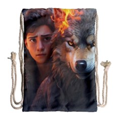 Be Fearless Drawstring Bag (large) by Saikumar