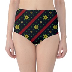 Background Pattern Texture Design Classic High-waist Bikini Bottoms by Jatiart