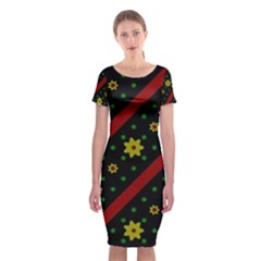 Background Pattern Texture Design Classic Short Sleeve Midi Dress by Jatiart