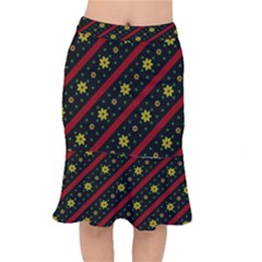 Background Pattern Texture Design Short Mermaid Skirt by Jatiart