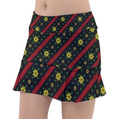 Background Pattern Texture Design Classic Tennis Skirt by Jatiart
