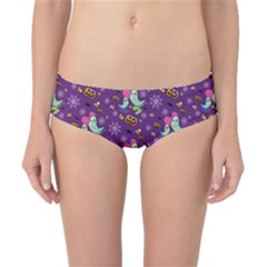 Pumpkin Ghost Skeleton Pattern Classic Bikini Bottoms