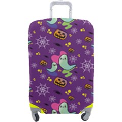 Pumpkin Ghost Skeleton Pattern Luggage Cover (Large)