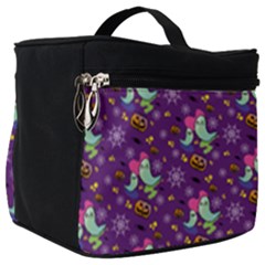 Pumpkin Ghost Skeleton Pattern Make Up Travel Bag (big)