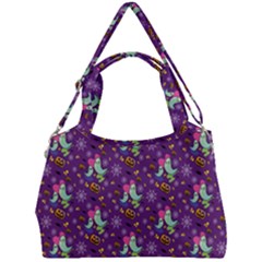 Pumpkin Ghost Skeleton Pattern Double Compartment Shoulder Bag