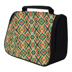 Pattern Design Vintage Abstract Full Print Travel Pouch (small) by Jatiart