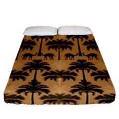 Peacock Feathers Fitted Sheet (queen Size)