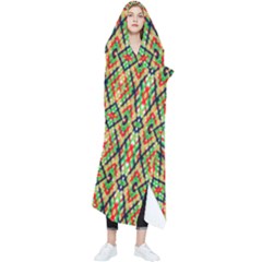 Pattern Design Vintage Abstract Wearable Blanket by Jatiart