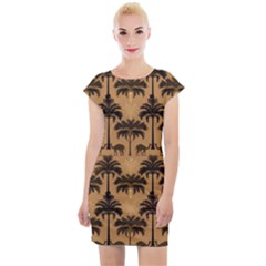 Cat Jigsaw Puzzle Cap Sleeve Bodycon Dress by Jatiart