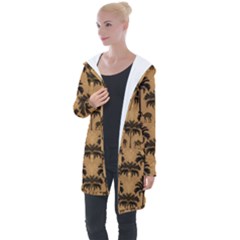 Cat Jigsaw Puzzle Longline Hooded Cardigan by Jatiart