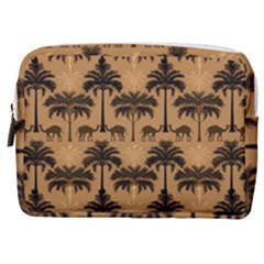 Camel Palm Tree Patern Make Up Pouch (medium) by Jatiart