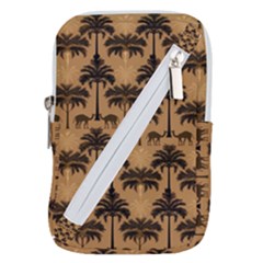 Camel Palm Tree Patern Belt Pouch Bag (large)