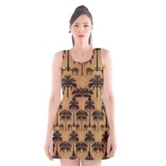 Background Abstract Pattern Design Scoop Neck Skater Dress